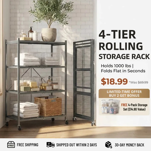 Ready to Use! 360° Rotating Shelf for Clutter-Free Spaces